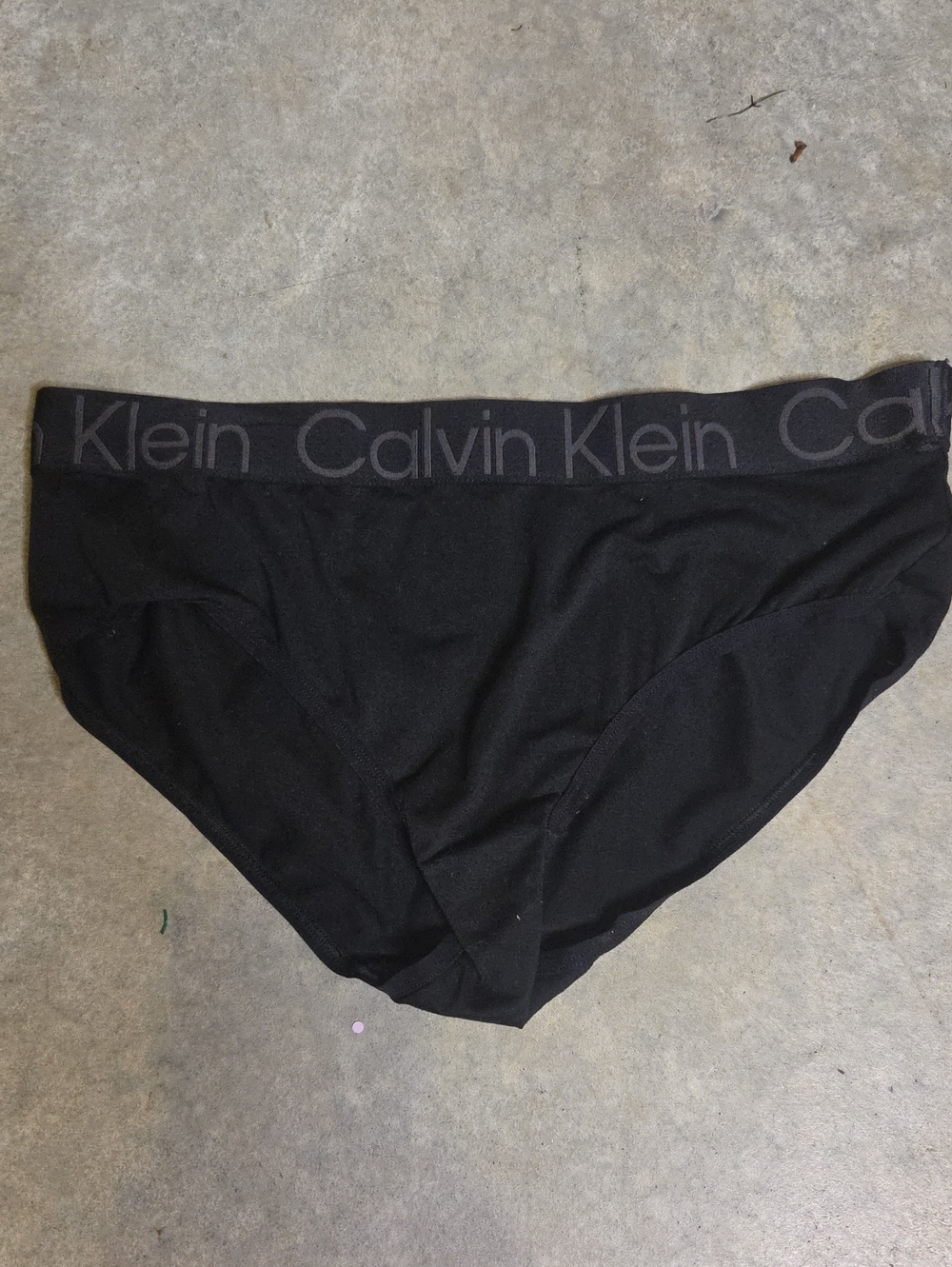 Calvin Klein Black Women's Bikini Panty with Logo Waistband